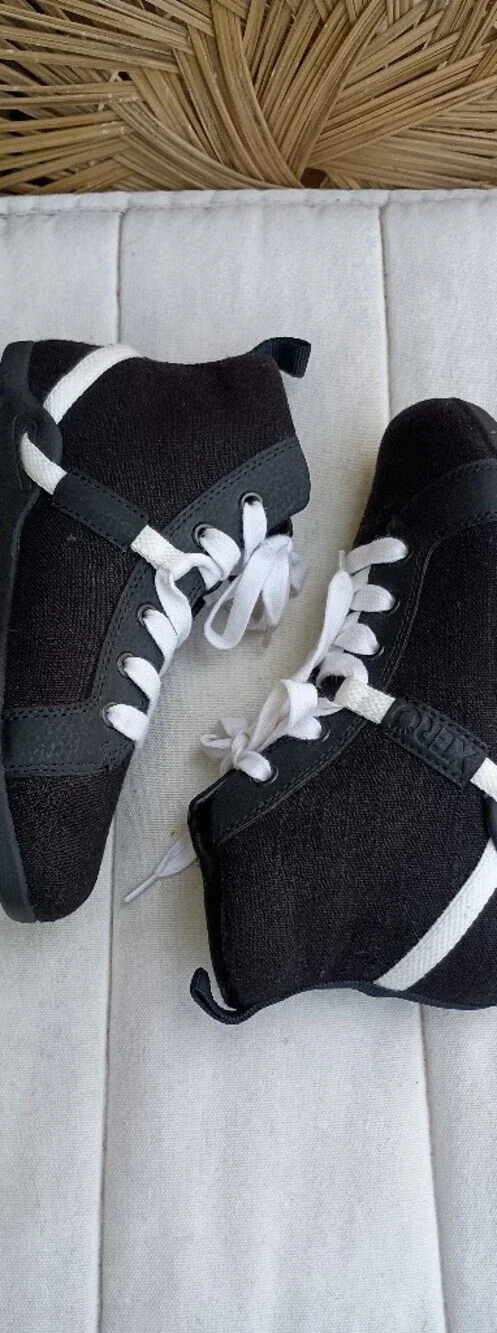 Xero Shoes Nordstrom Toronto Kids Black High-Top Sneakers with White Laces_5W